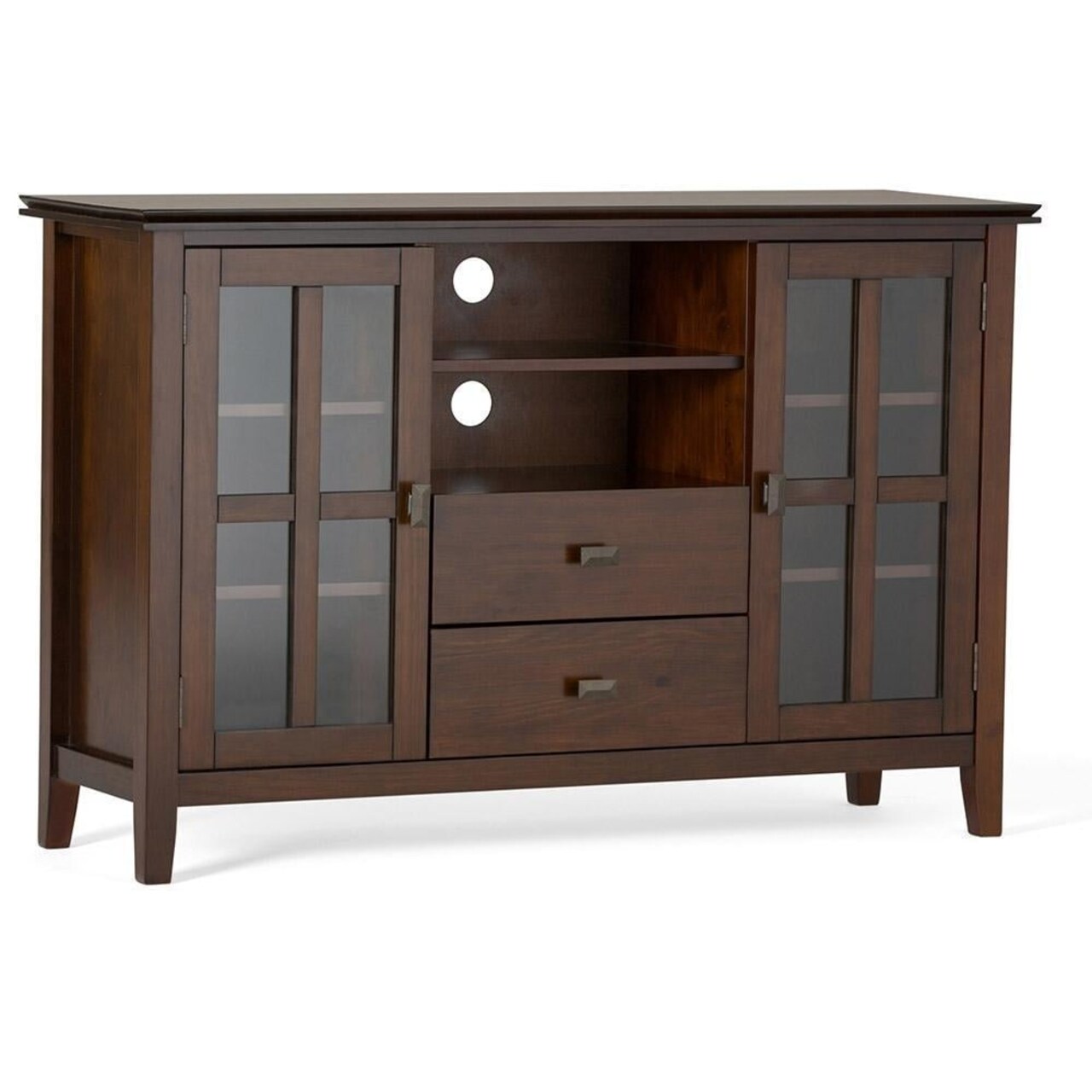 Simpli Home Artisan Solid Wood Universal Tv Media Stand, 54" , Contemporary